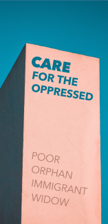 Care for the oppressed banner